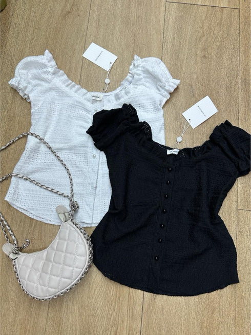 MATINEE  Lace  Puff Sleeve Tops